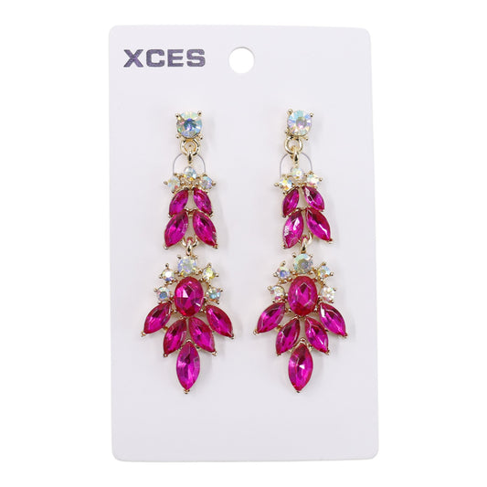 Oval Crystal Drop Bridal Earring JE7308. (3PAIR)