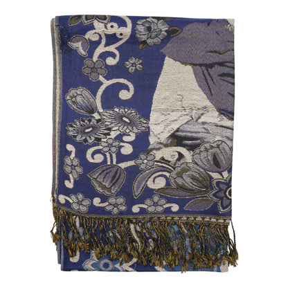 Metallic Pashmina Frida Kahlo SCF4814-1. (12pc)