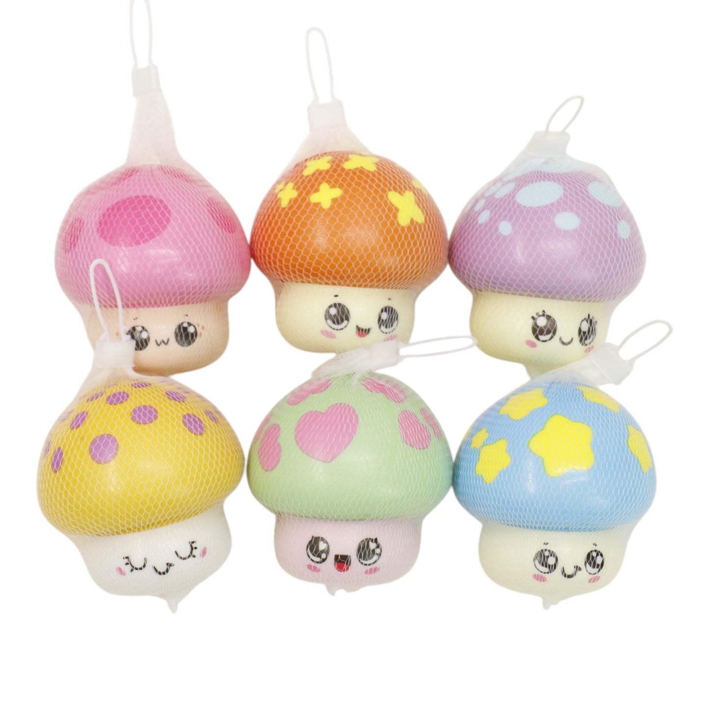 Cute Colorful Mushroom Foam Sponge Squishy Toy SS6425-14 (12PC)