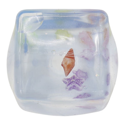 Cube Fidget Squishy Filled With  A Clear Ocean Scene Squishy Ball Toy JT6608-6 (12PC)