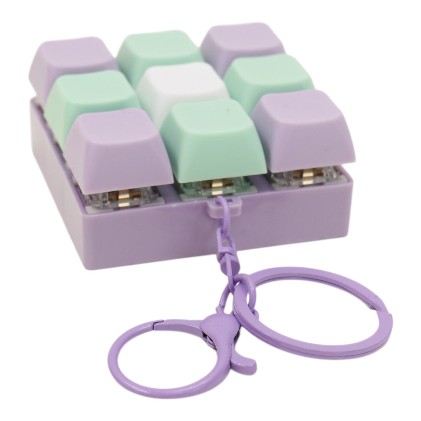Colorful Keyboard Clicky Keycap Fidget Keychain  SS6426-1 (12)