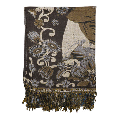 Metallic Pashmina Frida Kahlo SCF4814-1. (12pc)