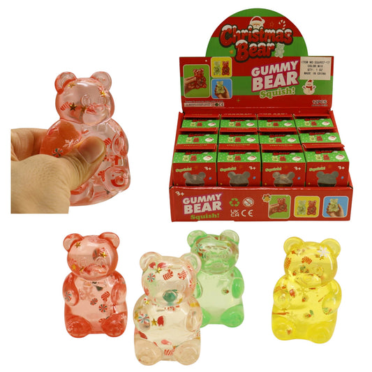 Christmas Gummy Bear Squishy Toy SS6907-17 (12PC)