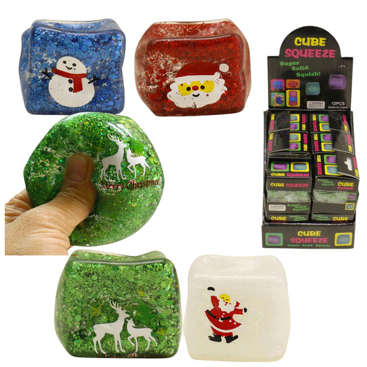 Christmas Cube Squishy Toy JT6820-6 (12PC)