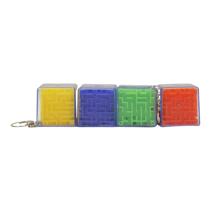 3D Maze Cube Keychains JK5910-7 (12PC)