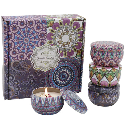 Bohemia 4pcs Fragrance Scented Candle AC5113-2 (3Pack)