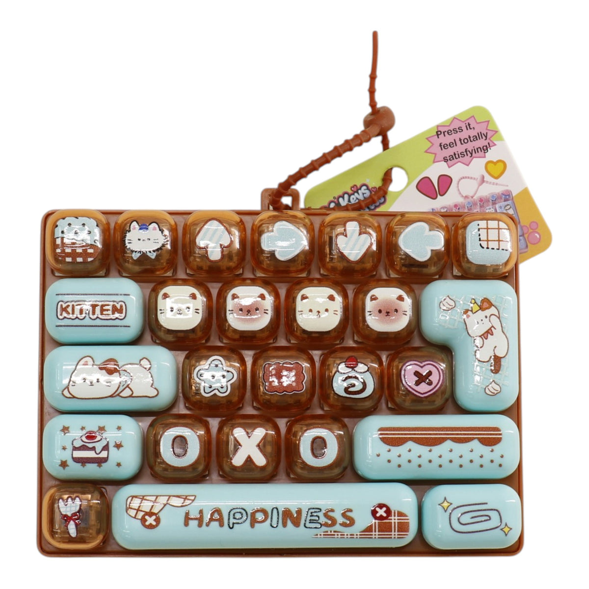 Cartoon 26 Key Stress Relief Button Keyboard Keychain Toy Y16-2 (12)
