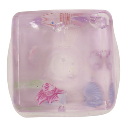 Cube Fidget Squishy Filled With  A Clear Ocean Scene Squishy Ball Toy JT6608-6 (12PC)