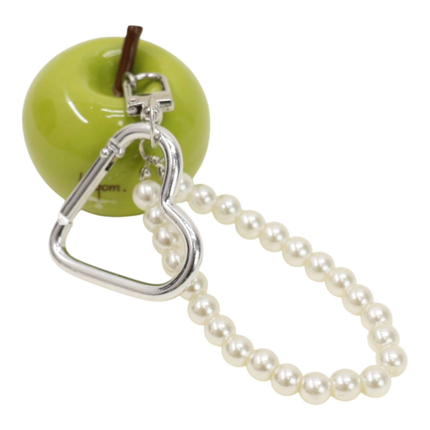Cute Green Apple With Pearl Keychain and Bag Charm JK6413-1 (12)