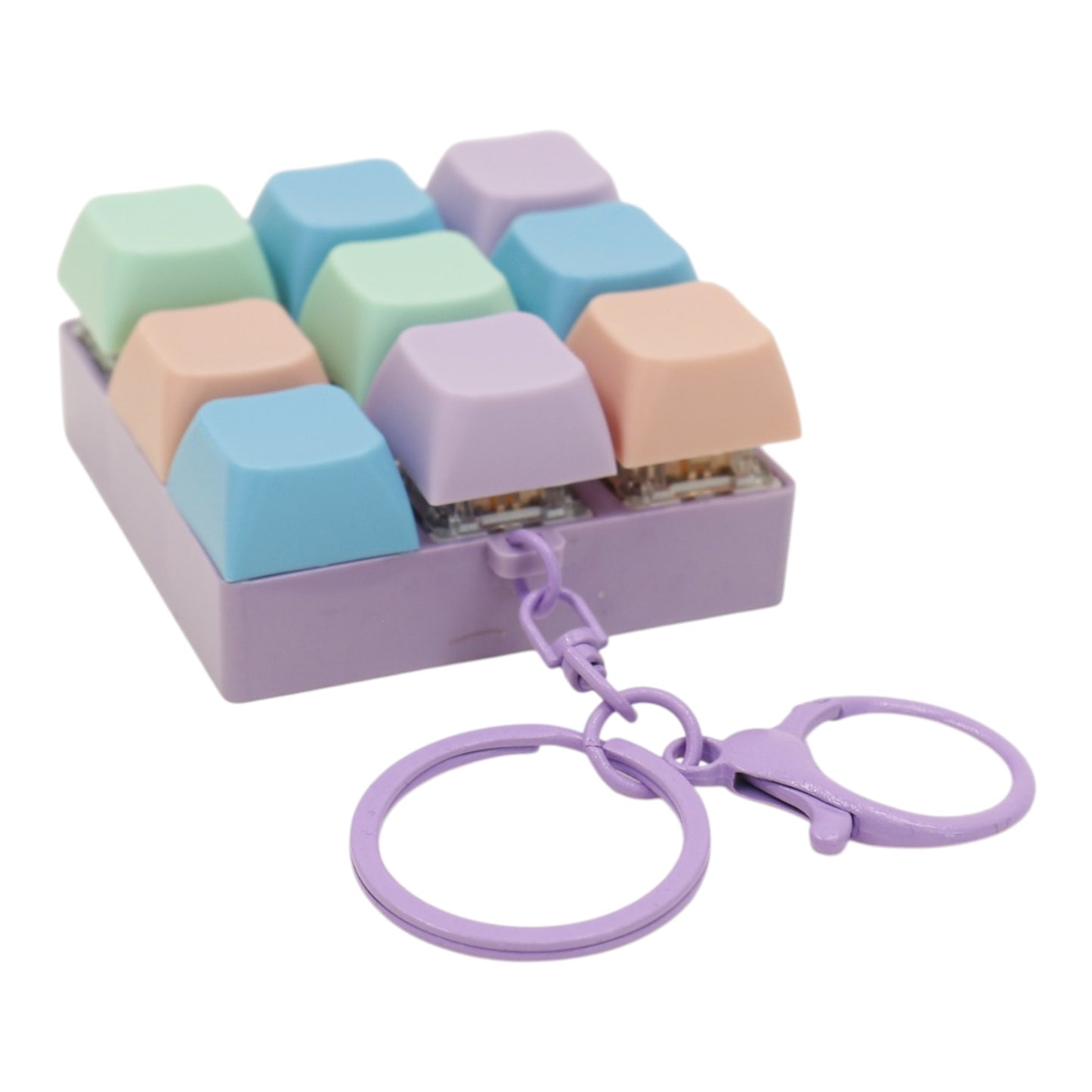 Colorful Keyboard Clicky Keycap Fidget Keychain  SS6426-1 (12)