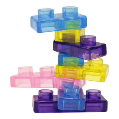 58 Count Colorful Gummy Squishy Sensory Building Block Toy ZPH-58 (12PC)