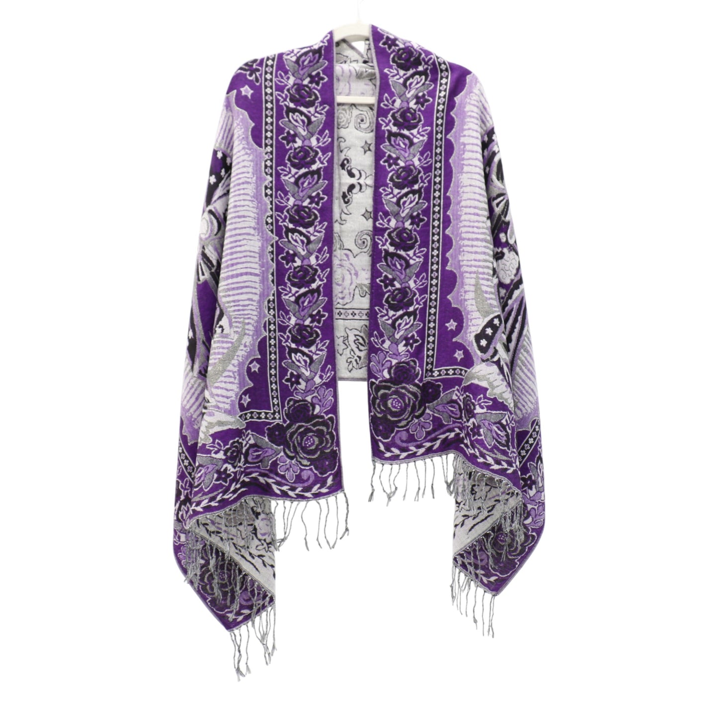 Metallic Pashmina Our Lady of Guadalupe SCF3719-28 (12PC)