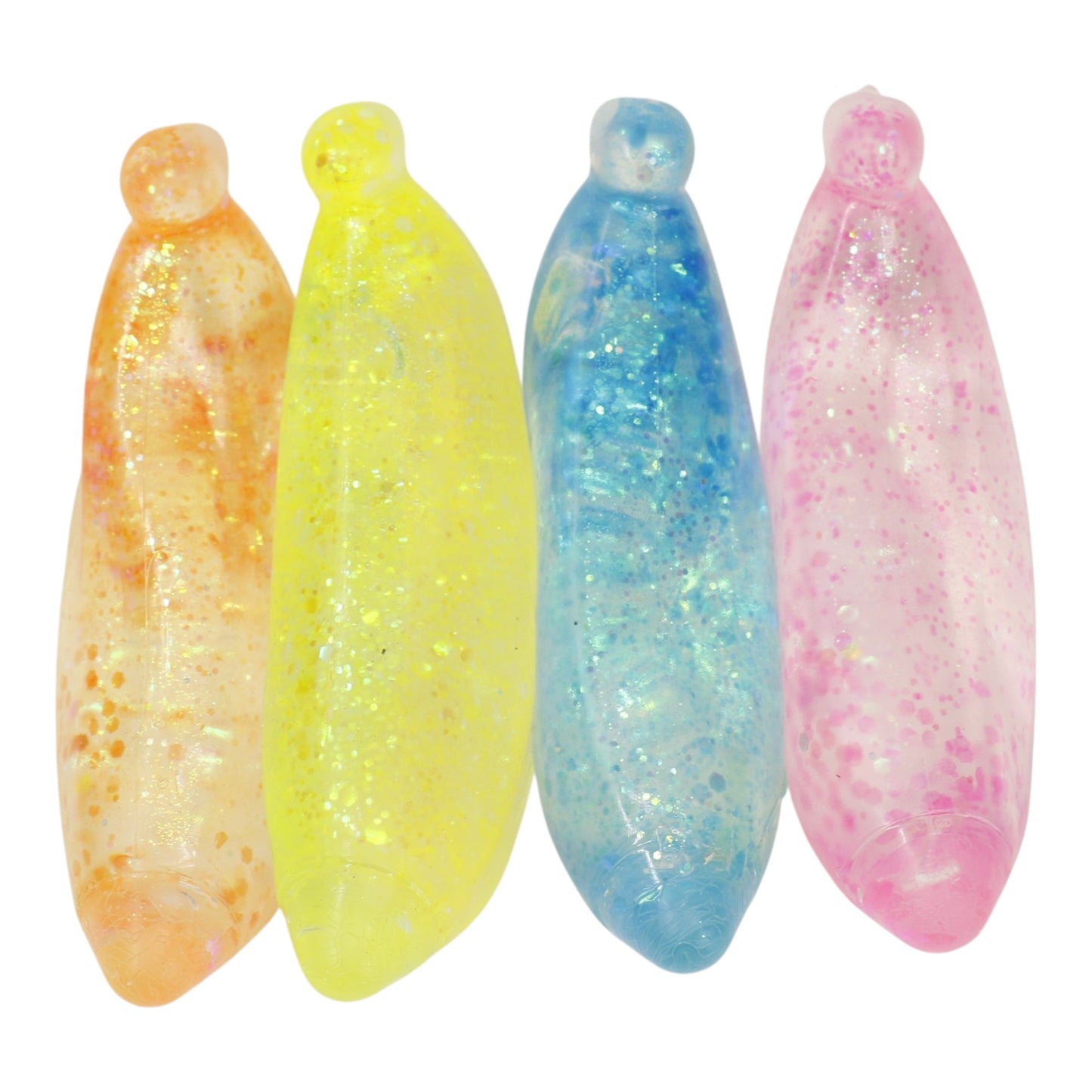 Glitter Maltose Sugar Banana Squishy Toy JT6603-18 (12PC)