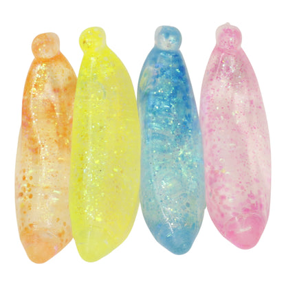 Glitter Maltose Sugar Banana Squishy Toy JT6603-18 (12PC)