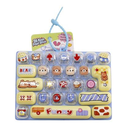 Cartoon 26 Key Stress Relief Button Keyboard Keychain Toy Y16-2 (12)