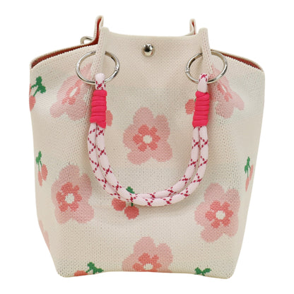 Cosmos Pattern Women's Knitted Bucket Bag BG6325-3 (3PC)