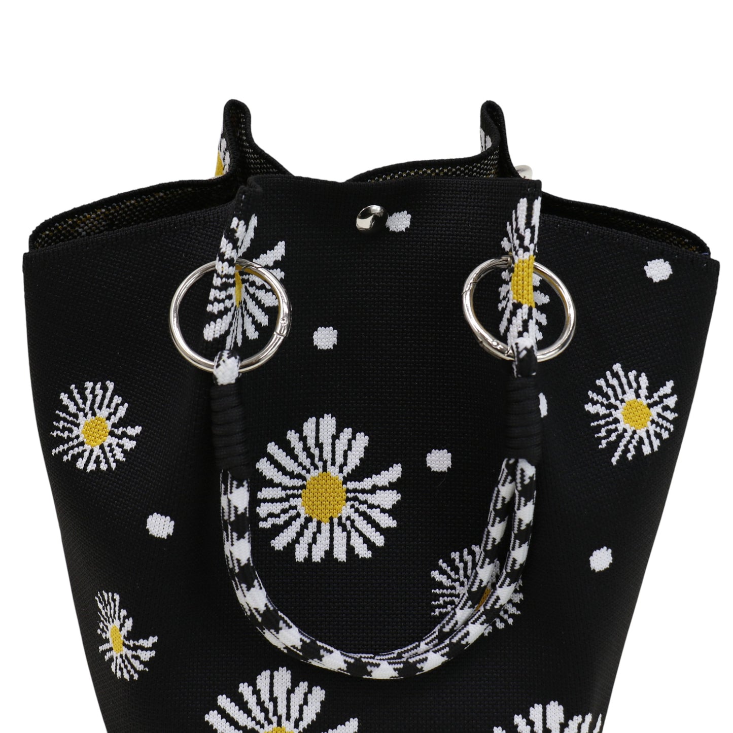 Daisy Pattern Cord Strap Knitted Tote  Bag SS51118-34 (3PC)