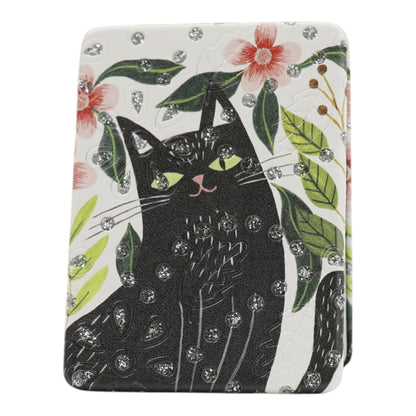 Cat Cartoon Rectangular Glitter Compact Makeup Mirror JM6423-30 (12PC)
