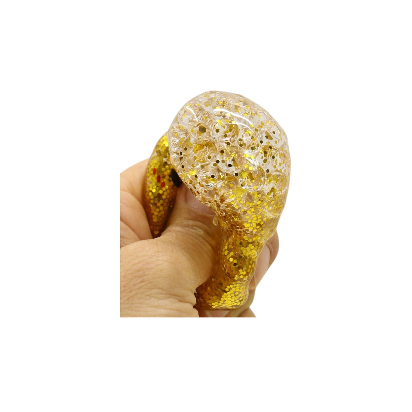 Mini Glitter Gel Bead Squishy Dumpling With Steamer SQ6606-3. (12PC)