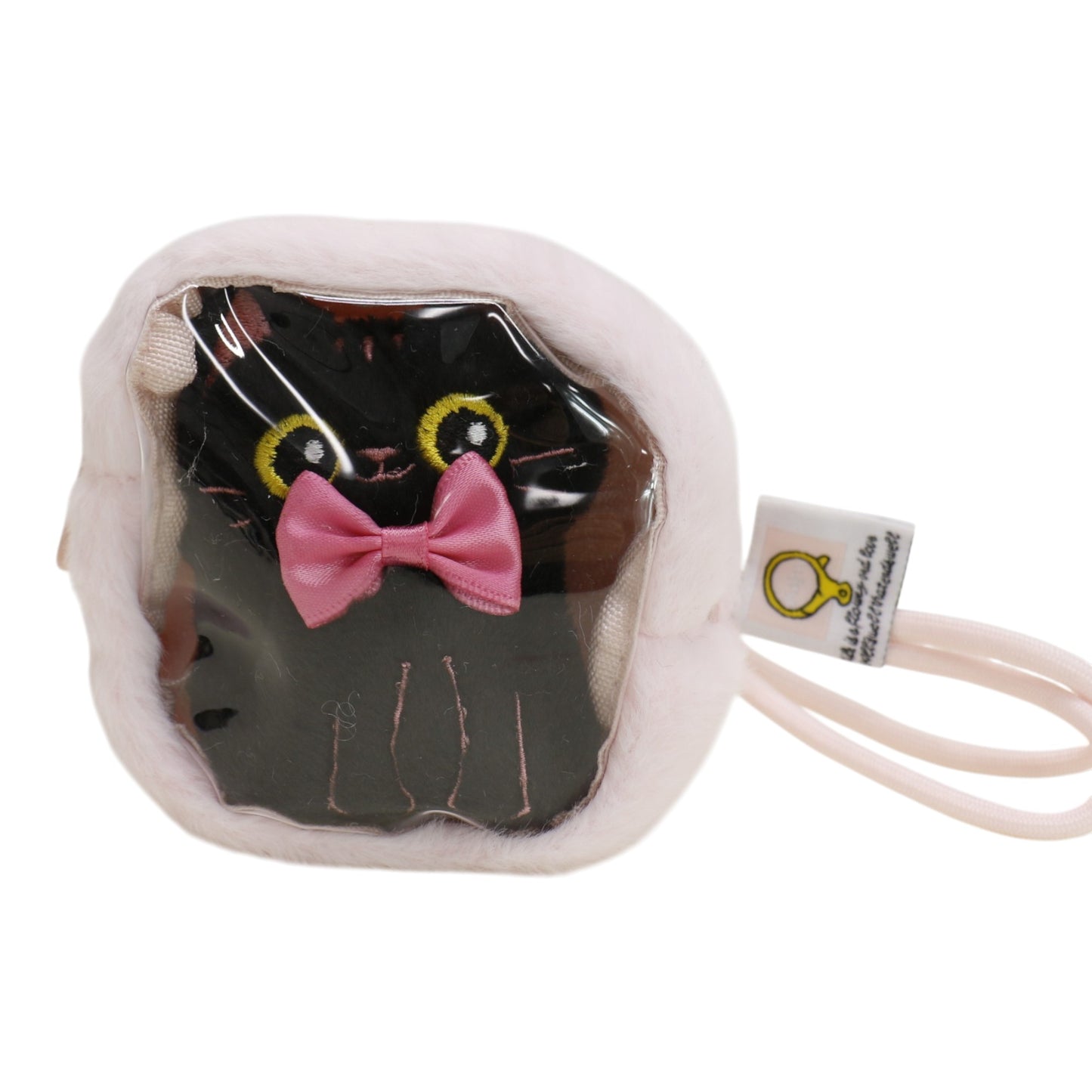 Cute Black Cat With Pink Ribbon Hanging Pendant Coin Purse SS6302-1 (12)