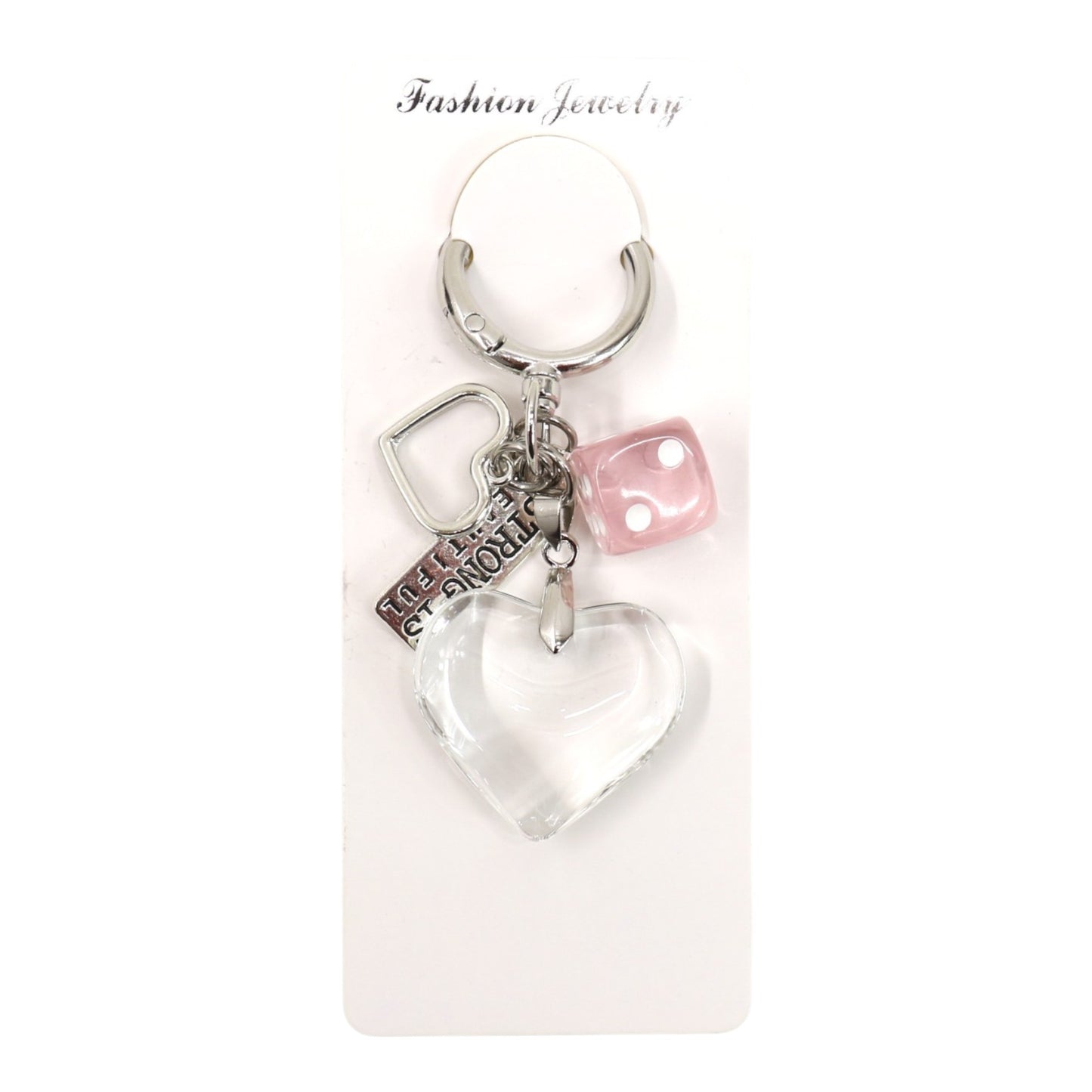 Double Sided Heart Keychain KC511-86 (12PC)