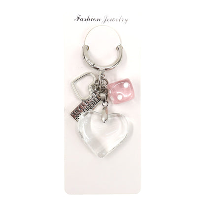 Double Sided Heart Keychain KC511-86 (12PC)