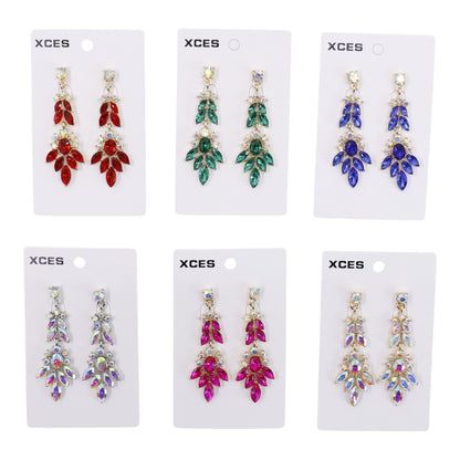 Oval Crystal Drop Bridal Earring JE7308 (3PAIR)