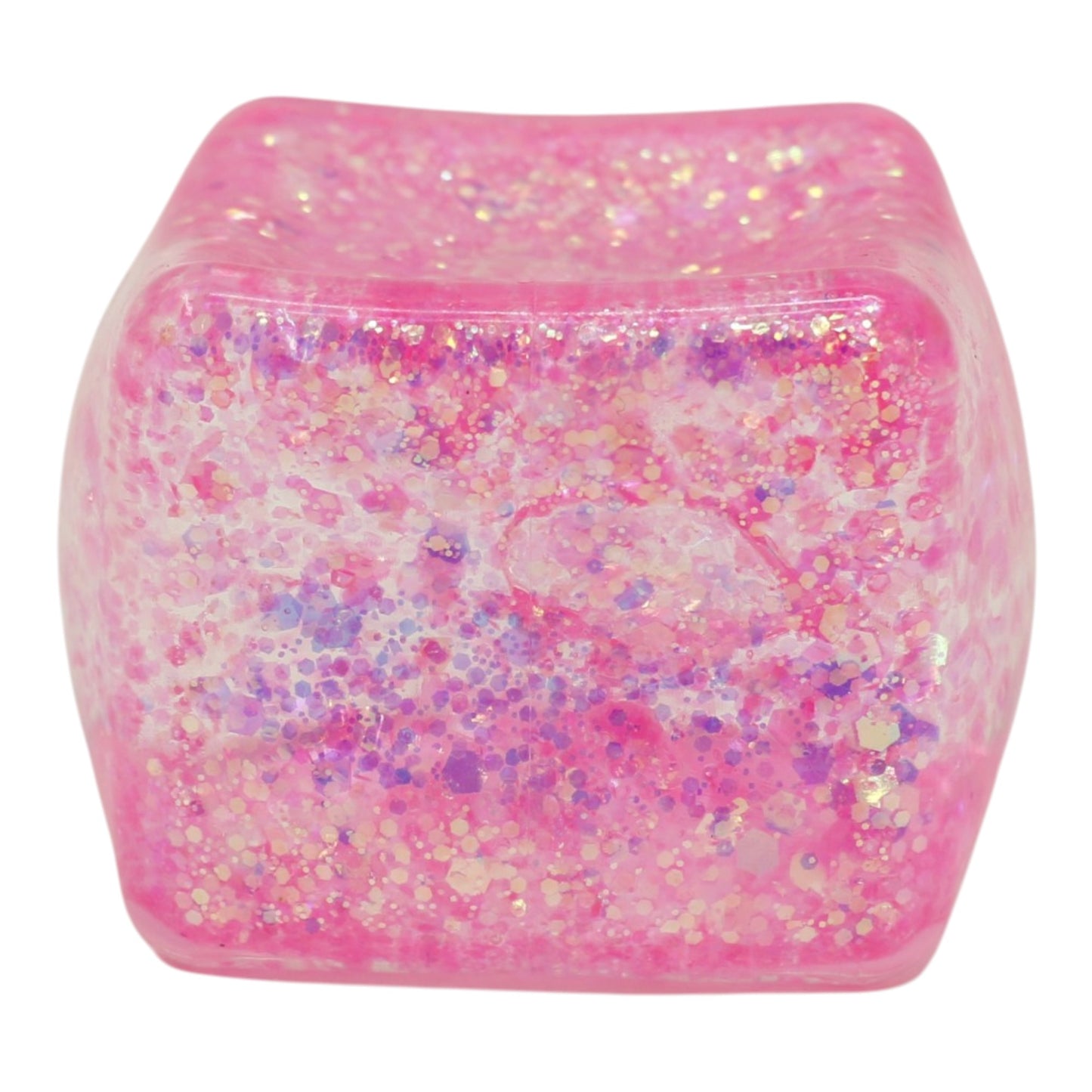 Iridescent Glitter Cube Maltose Putty Filled Squishy TY6327-11 (12PC)