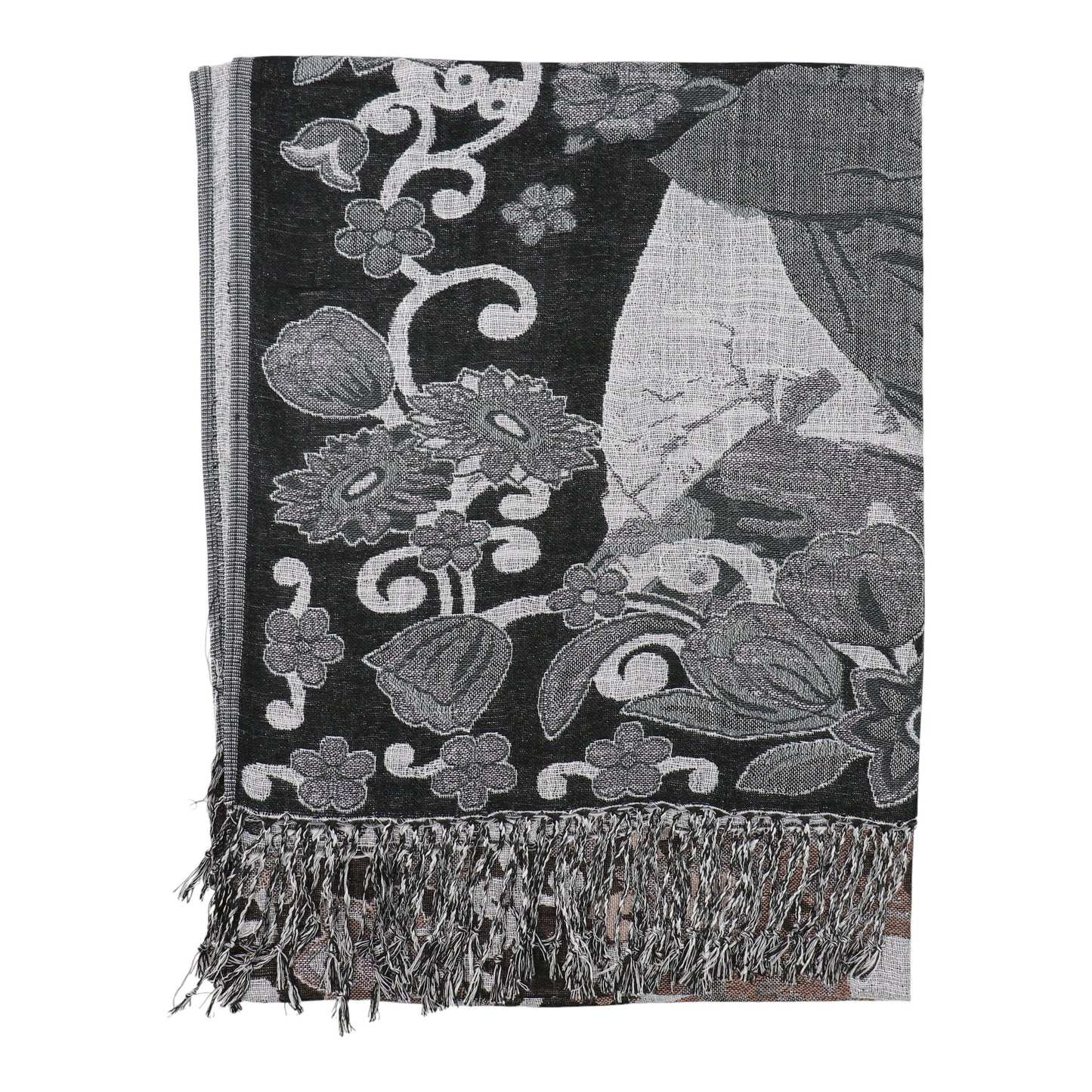 Metallic Pashmina Frida Kahlo SCF4814-1. (12pc)