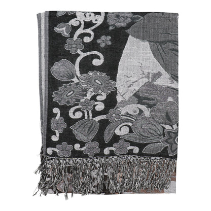 Metallic Pashmina Frida Kahlo SCF4814-1. (12pc)