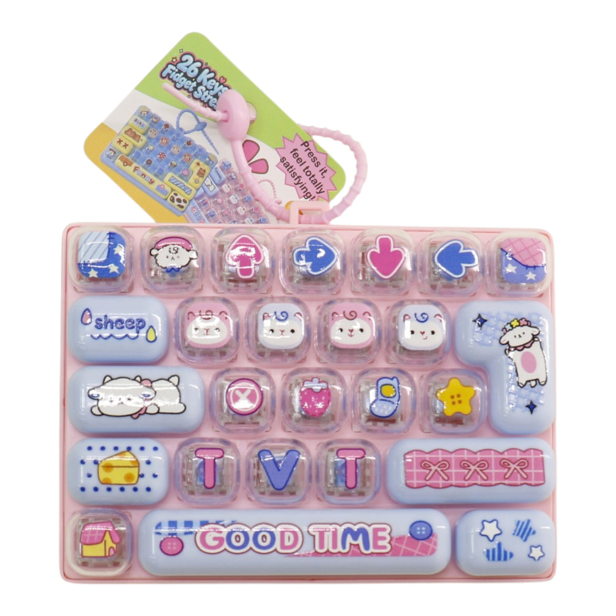 Cartoon 26 Key Stress Relief Button Keyboard Keychain Toy Y16-2 (12)