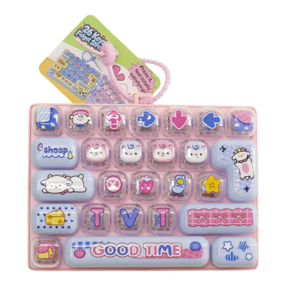 Cartoon 26 Key Stress Relief Button Keyboard Keychain Toy Y16-2 (12)