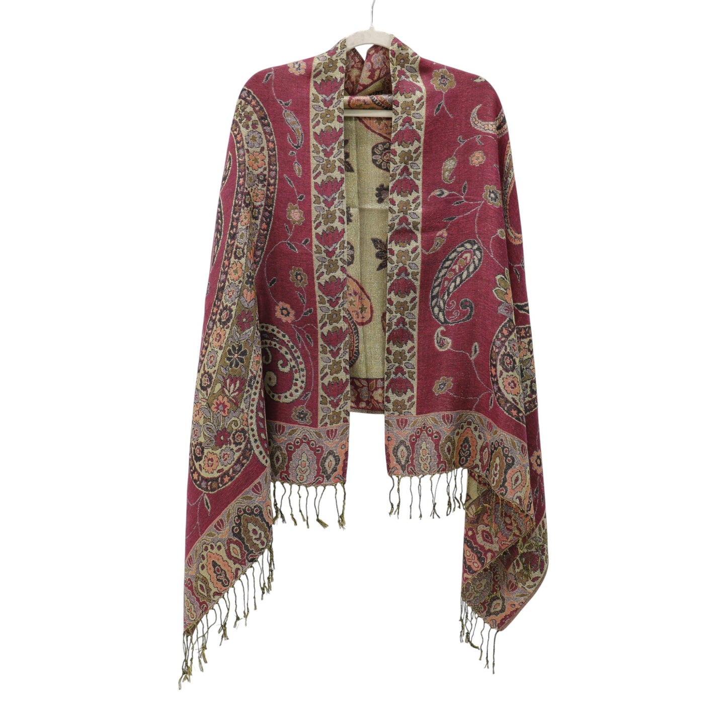 Metallic Pashmina Paisley Pattern SCF3719-30. (12PC)