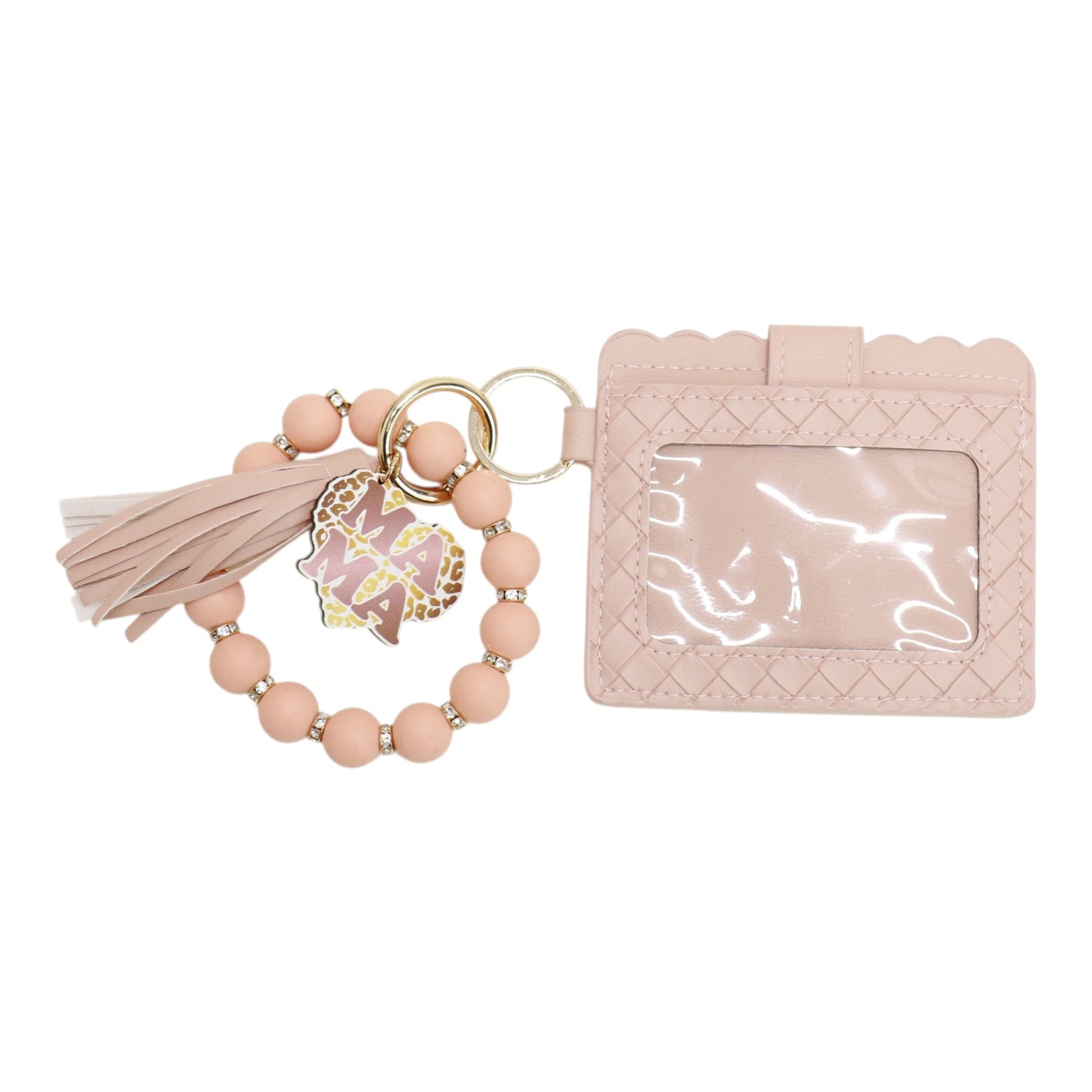 Silicone Bracelet with Multi Color Leather Wallet Tassel JB6126-22 12PC)