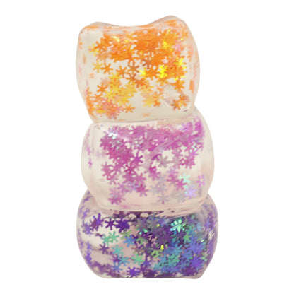 Colorful Glitter Cube Squishy Toy JT6608-7 (12PC)