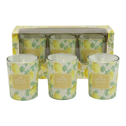 Floral dreams Glass Jar Candle Gift Set with Triangle Box SS51016-36 (3Pack)