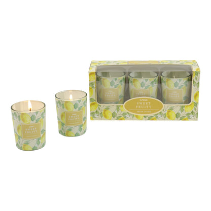 Floral dreams Glass Jar Candle Gift Set with Triangle Box SS51016-36 (3Pack)
