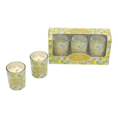 Floral dreams Glass Jar Candle Gift Set with Triangle Box SS51016-36 (3Pack)