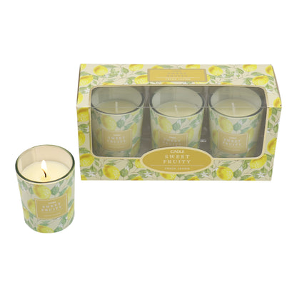 Floral dreams Glass Jar Candle Gift Set with Triangle Box SS51016-36 (3Pack)