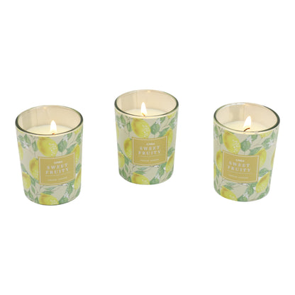 Floral dreams Glass Jar Candle Gift Set with Triangle Box SS51016-36 (3Pack)