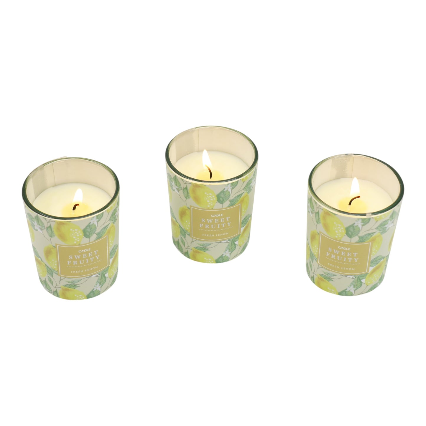 Floral dreams Glass Jar Candle Gift Set with Triangle Box SS51016-36 (3Pack)