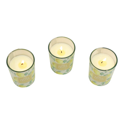 Floral dreams Glass Jar Candle Gift Set with Triangle Box SS51016-36 (3Pack)