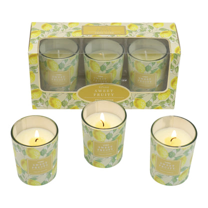 Floral dreams Glass Jar Candle Gift Set with Triangle Box SS51016-36 (3Pack)