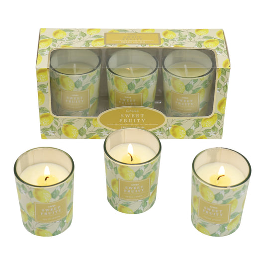 Floral dreams Glass Jar Candle Gift Set with Triangle Box SS51016-36 (3Pack)