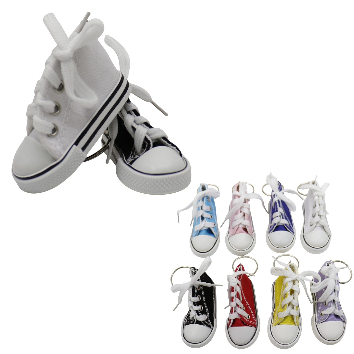Cute Canvas Rubber Sole Sneakers Key Chain KC5909-4 (12PC)