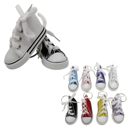 Cute Canvas Rubber Sole Sneakers Key Chain KC5909-4 (12PC)