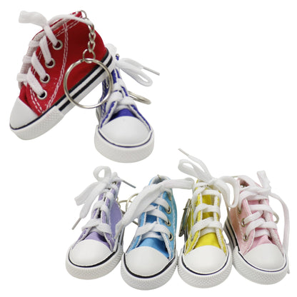 Cute Canvas Rubber Sole Sneakers Key Chain KC5909-4 (12PC)