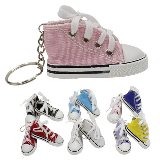 Cute Canvas Rubber Sole Sneakers Key Chain KC5909-4.. (12PC)