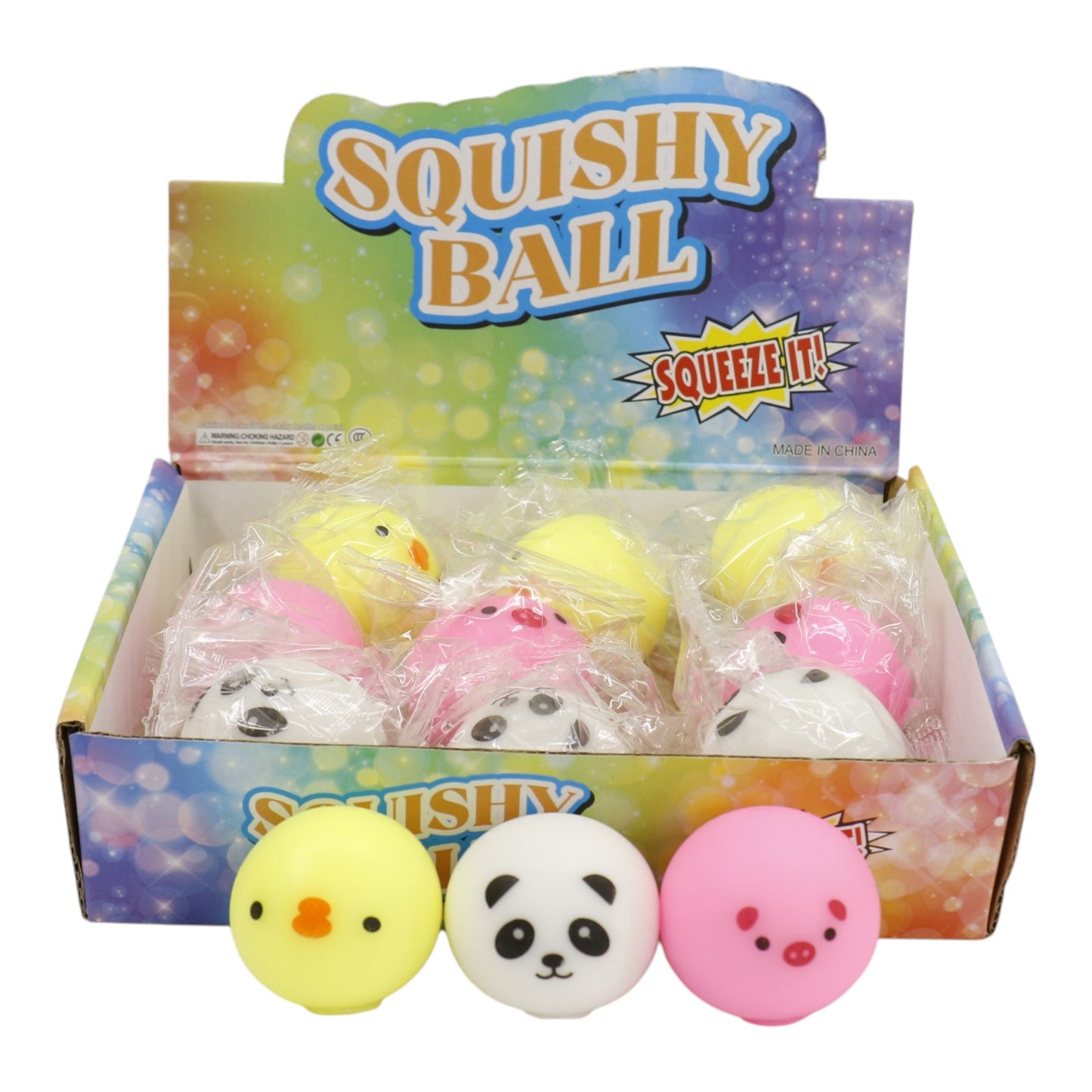 Mini Animal Ball Flour Squishy Toy JT6610-17 (12PC)