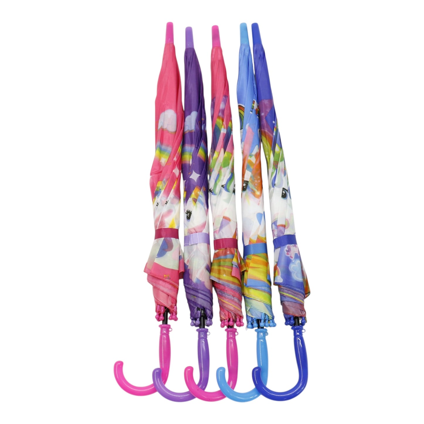 Kids Unicorn Print Plastic Auto Open Fold Umbrella UM3623 (12pc)